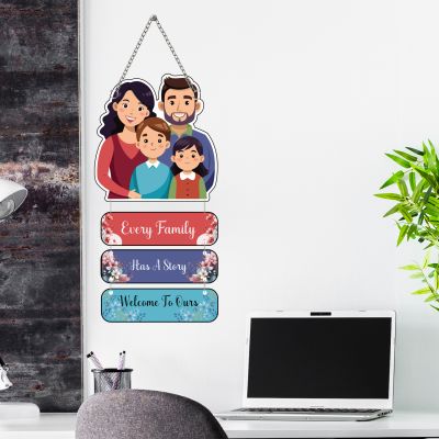 Happy Place Family Wall Hanging For Office Living Room Bedroom Wall Hanging for Home Decoration Wall Art Decor Welcome to Our Home Hanging